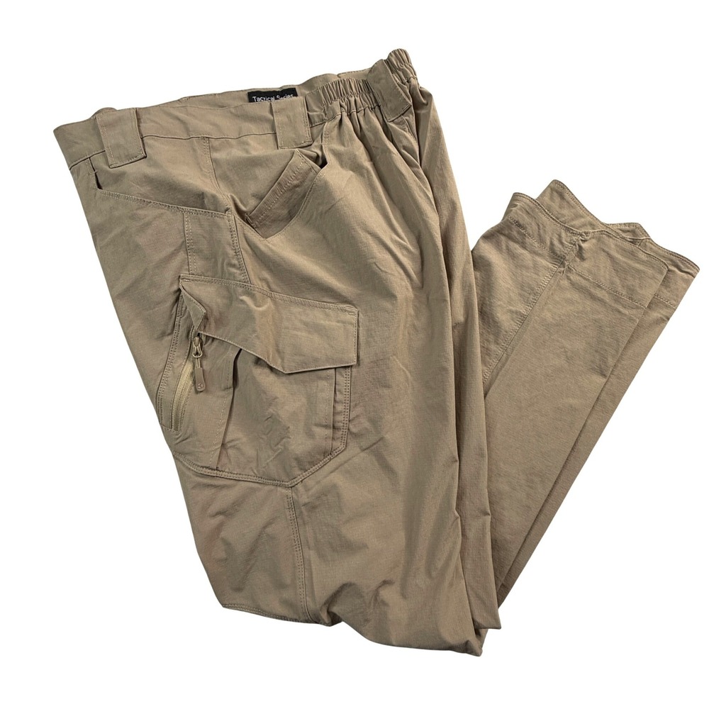 NWT Tactical World Store Mens Khaki Ripstop Cargo Pants Tan Tactical Series